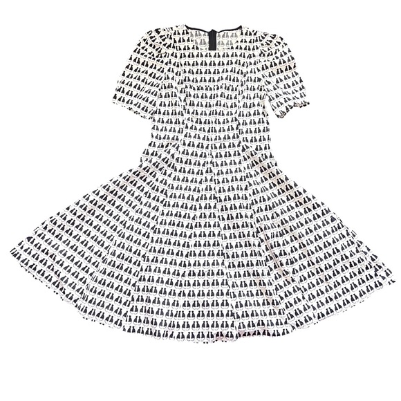 Xuege Dresses & Skirts - NWT Xuege Cat Theme Dress SZ 6-8 Blk/White Flouncy Boho Hipster Retro A-Line